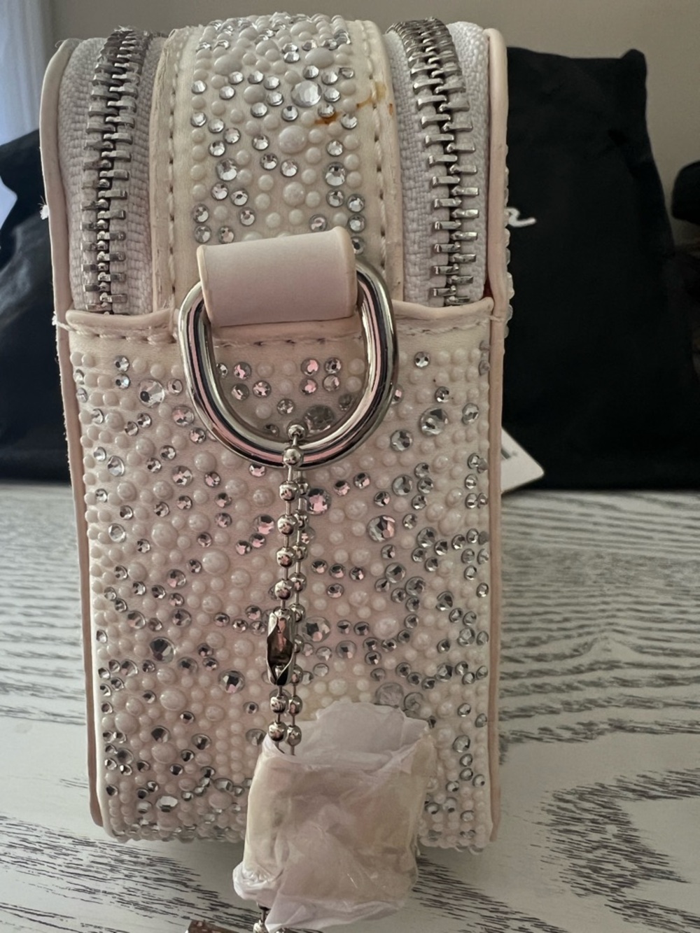 Star-Embellished Ivory Crossbody Bag by Vintage Havana Vintage Havana Silver - Picture 6 of 6